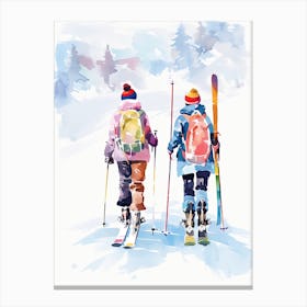 Zell Am See   Kaprun   Austria, Ski Resort Illustration 3 Canvas Print