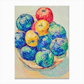 Pummelo Vintage Sketch Fruit Canvas Print