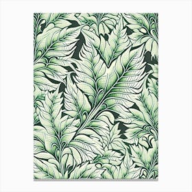 Coleus Leaf William Morris Inspired Canvas Print
