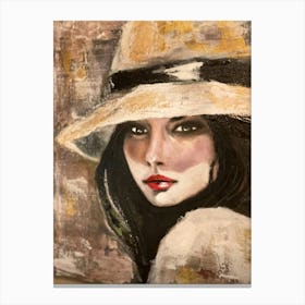 Too big a hat Canvas Print