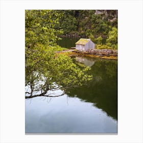 Old Boathouse In Norway Canvas Print