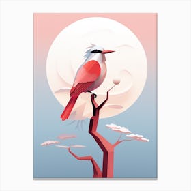 Minimalist Kingfisher 4 Illustration Canvas Print