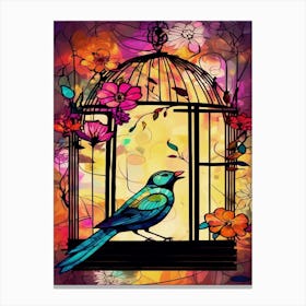 Bird In A Cage 2 Canvas Print