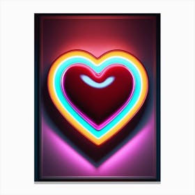 Neon Heart Canvas Print