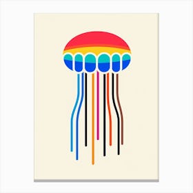 Jellyfish Abstract Pop Art 1 Canvas Print