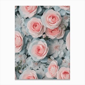 Pink Roses Canvas Print