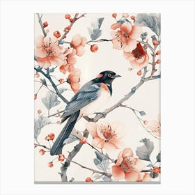 Bird Flowers Chinese Style 7 Canvas Print