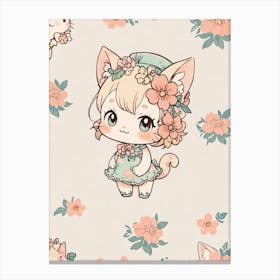 Kawaii Wallpaper Canvas Print