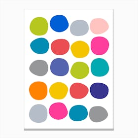 Colorful Pebbles Canvas Print