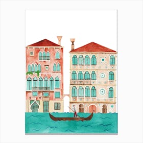 Venice Watercolor Canvas Print