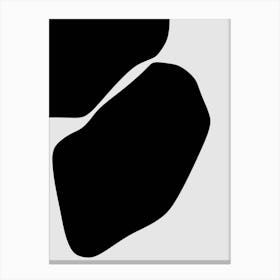Minimalist Black And White Abstract Painting Canvas Print