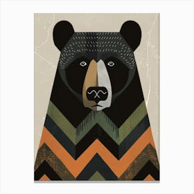 Chevron Bear Canvas Print