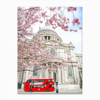 St Paul'S In Spring Canvas Print