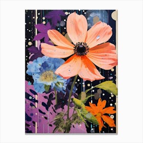 Surreal Florals Cosmos 1 Flower Painting Canvas Print