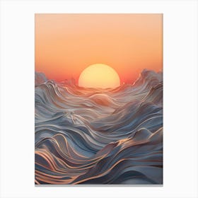 Sunset Over The Ocean 32 Canvas Print