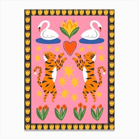 Tiger Ornament Canvas Print