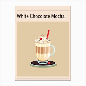 White Chocolate Mocha Midcentury Modern Poster Canvas Print