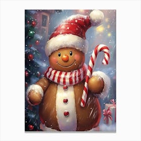 Christmas Snowman Canvas Print