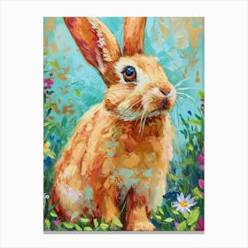 Chinchilla Rabbit Painting 2 Canvas Print