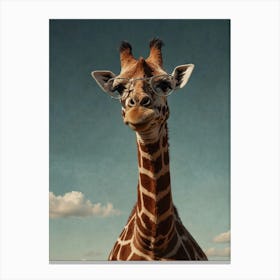 Giraffe With Glasses 1 Canvas Print