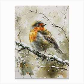 Robin Pastel Watercolour 3 Leinwandbild