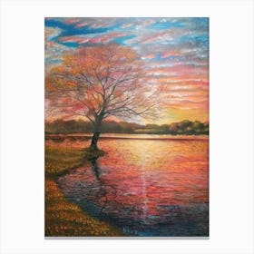 Sunset By The Lake 7 Canvas Print