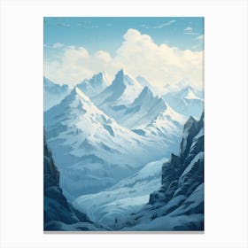 Snowy Mountains Canvas Print