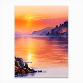 Lake Baikal Watercolour 3 Canvas Print