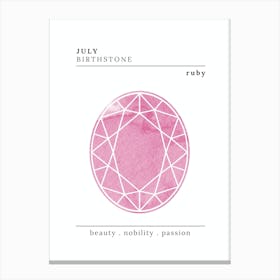 July Birthstone |Ruby Canvas Print