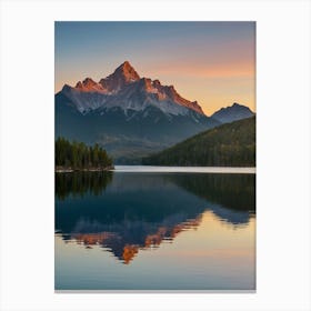 Sunrise At Lake Banff Canvas Print