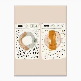 Coffee And Washing Machine Canvas Print