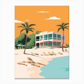 Anguilla 2 Travel Illustration Canvas Print