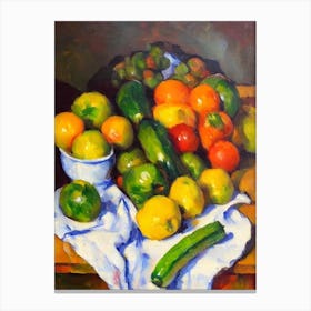 Zucchini 2 Cezanne Style vegetable Canvas Print