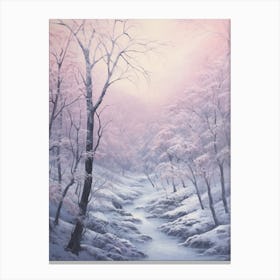 Dreamy Winter Painting Abisko National Park Sweden 1 Canvas Print