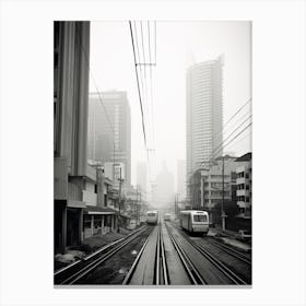 Jakarta, Indonesia, Black And White Old Photo 4 Canvas Print