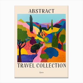 Abstract Travel Collection Poster Spain 1 Canvas Print