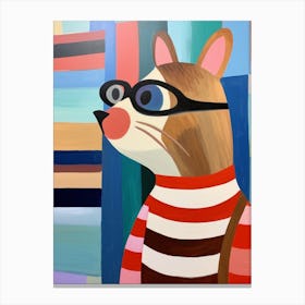 Little Squirrel 2 Wearing Sunglasses Canvas Print