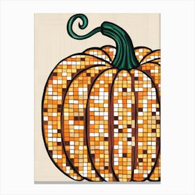 Mosaic Pumpkin 2 Canvas Print