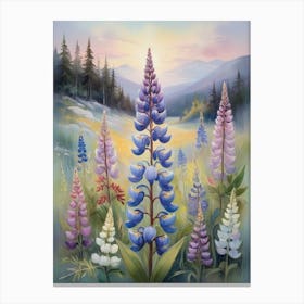 Beautiful Finlands National Flower Lupine Canvas Print