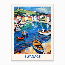 Swanage England 2 Uk Travel Poster Canvas Print