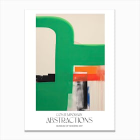 Green Abstract Painting 1 Exhibition Poster Canvas Print