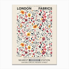 Poster Floral Charm London Fabrics Floral Pattern 7 Canvas Print