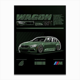 Bmw F31 Wagon Army Canvas Print