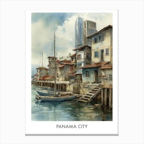 Panama City Watercolor 4travel Poster Canvas Print