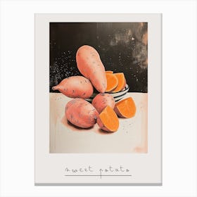 Art Deco Sweet Potato 1 Poster Canvas Print