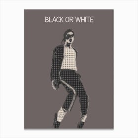 Black Or White Michael Jackson 1 Canvas Print