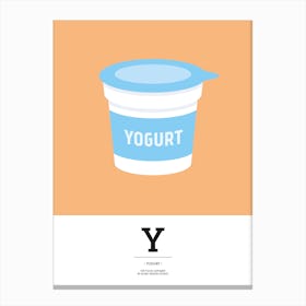 The Food Alphabet – Y Canvas Print