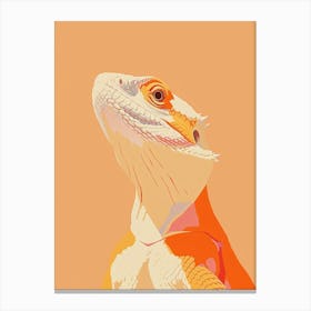 Orange Chuckwalla Abstract Modern Illustration 2 Canvas Print