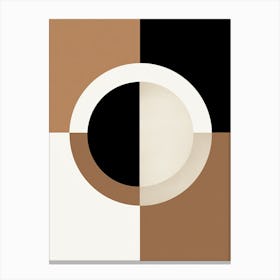 Beige Bauhaus Noir Canvas Print