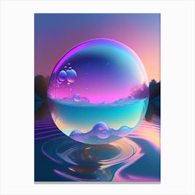 A Bubble Waterscape Holographic 1 Canvas Print